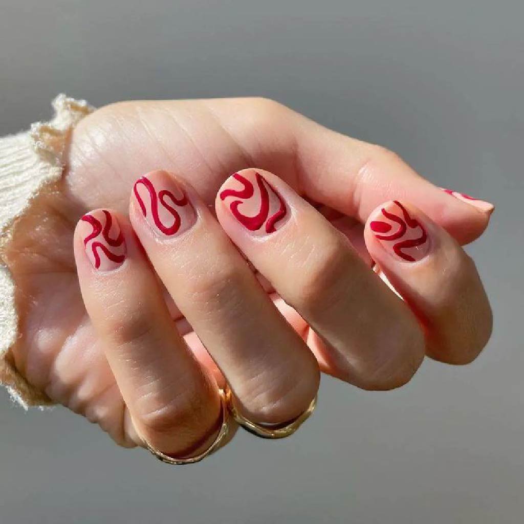 Elegant floral nail design